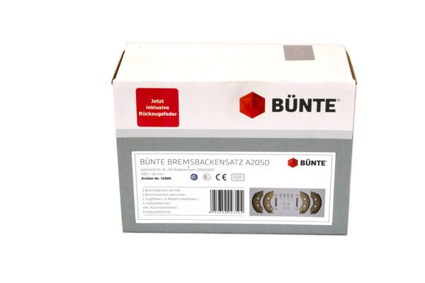 BÜNTE Bremsbackensatz A2050, 200 x 50 mm